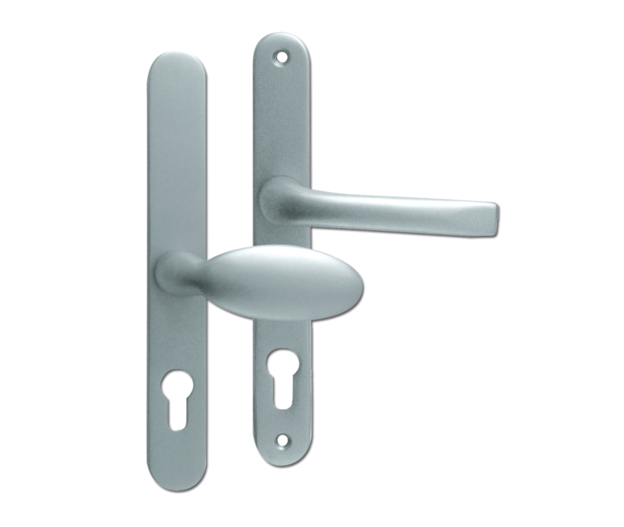 MILA Prolinea Chrome Sprung Lever/Moveable Pad Multipoint Door Handle on Backplate | L18445