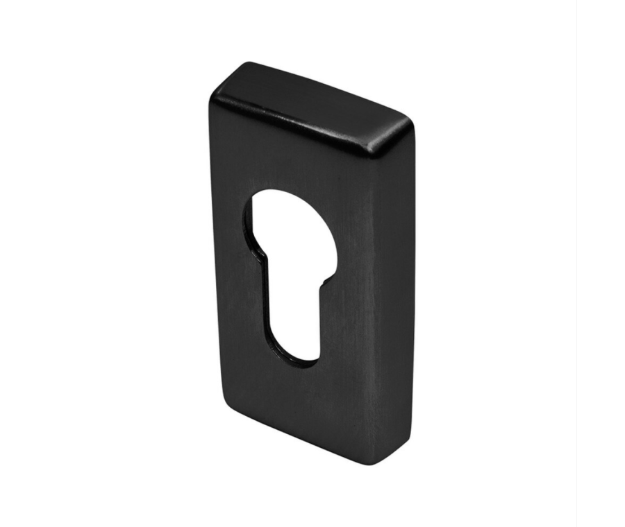 BLU Matt Black Lacquer Rectangular Escutcheon - KM080-MBL