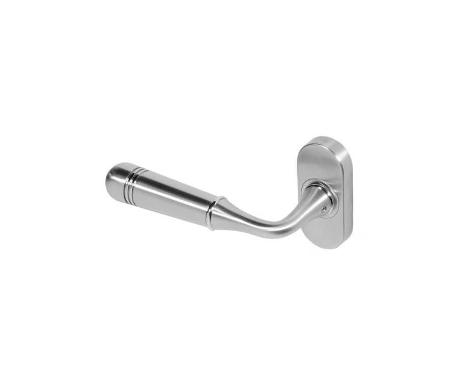 BLU Satin Stainless Steel Opera Lever - Oval Rose | TBH085-SSS