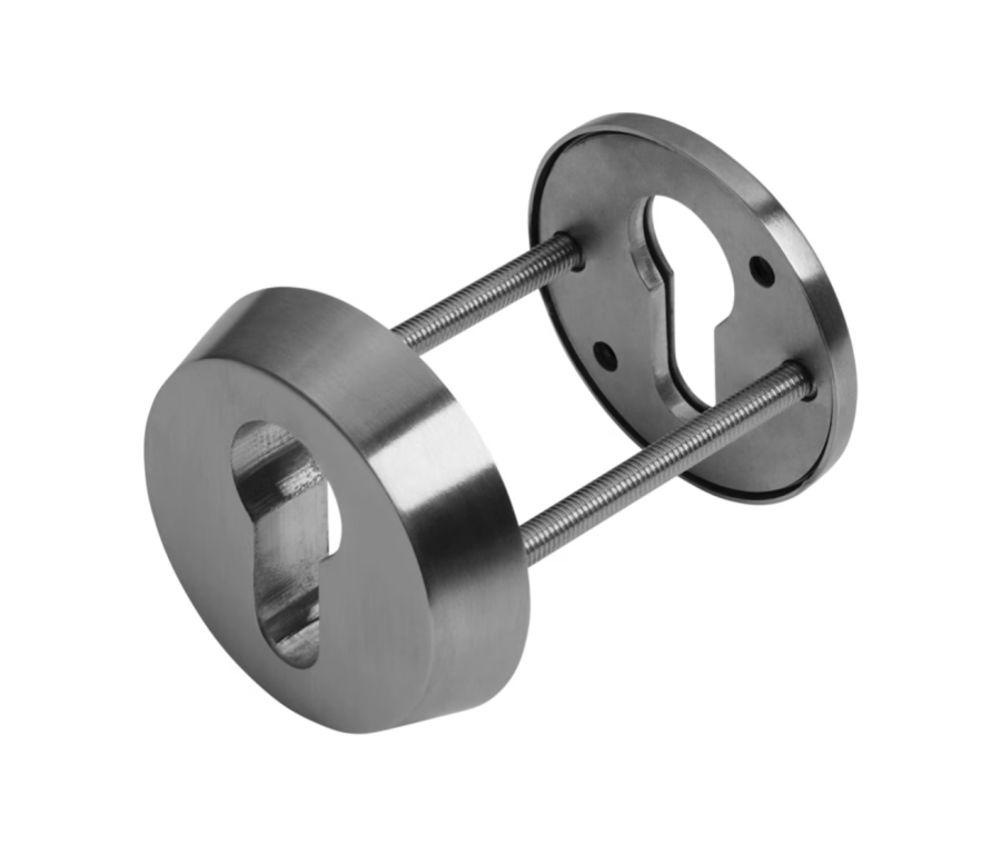 BLU Satin Stainless Steel Security Euro Escutcheon 316  SE38-SSS
