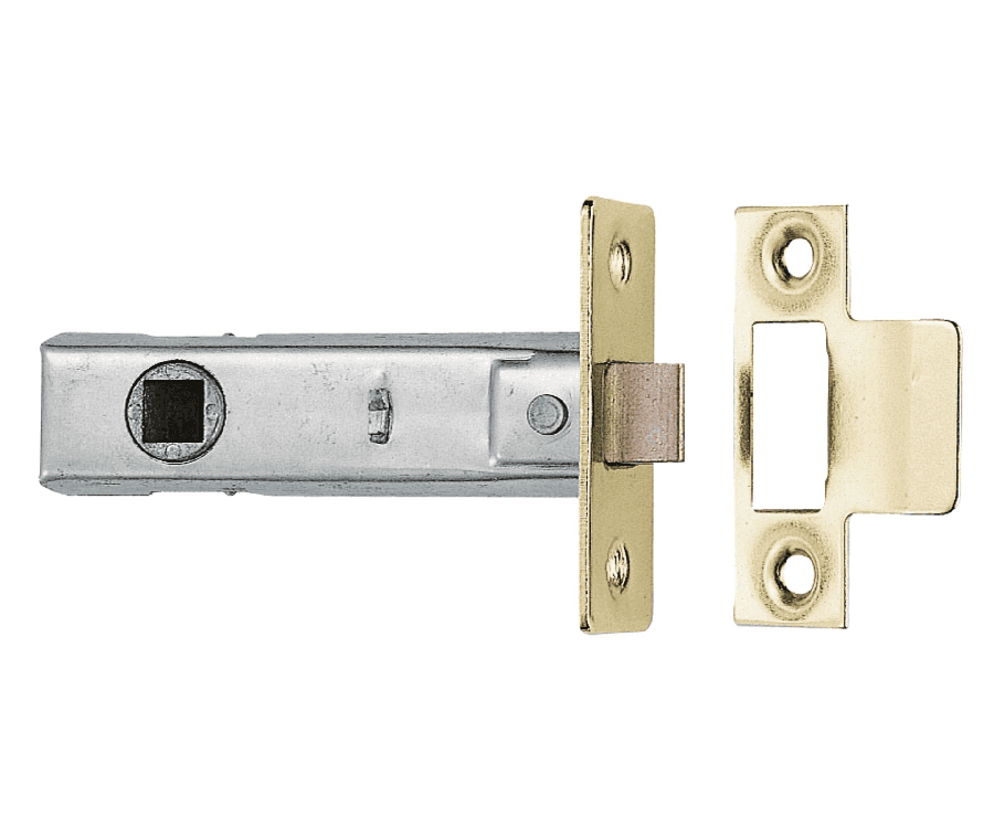 64mm Polished Brass Economy Tubular Mortice Latch | TL1