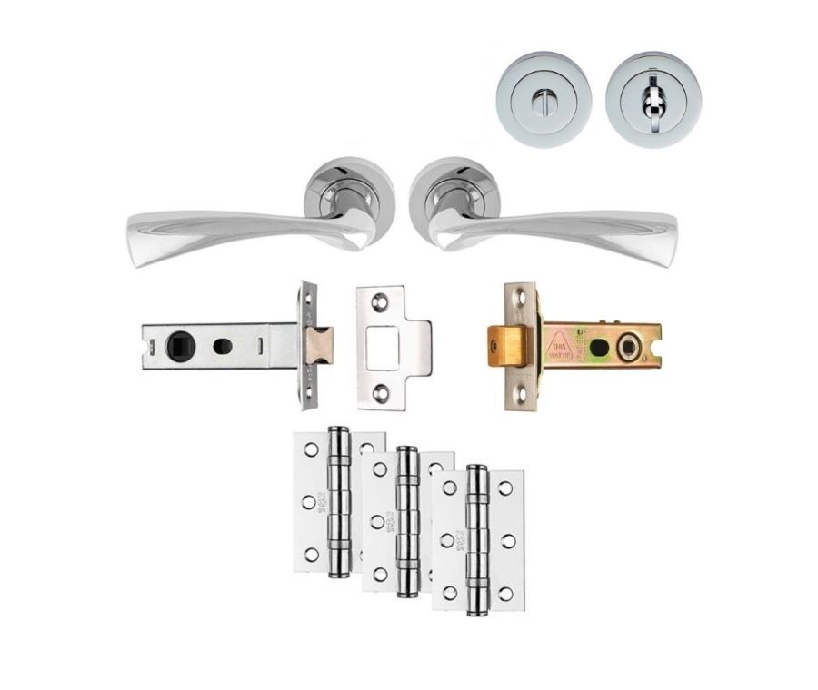Polished Chrome Sintra Bathroom Pack - Ultimate Door Pack