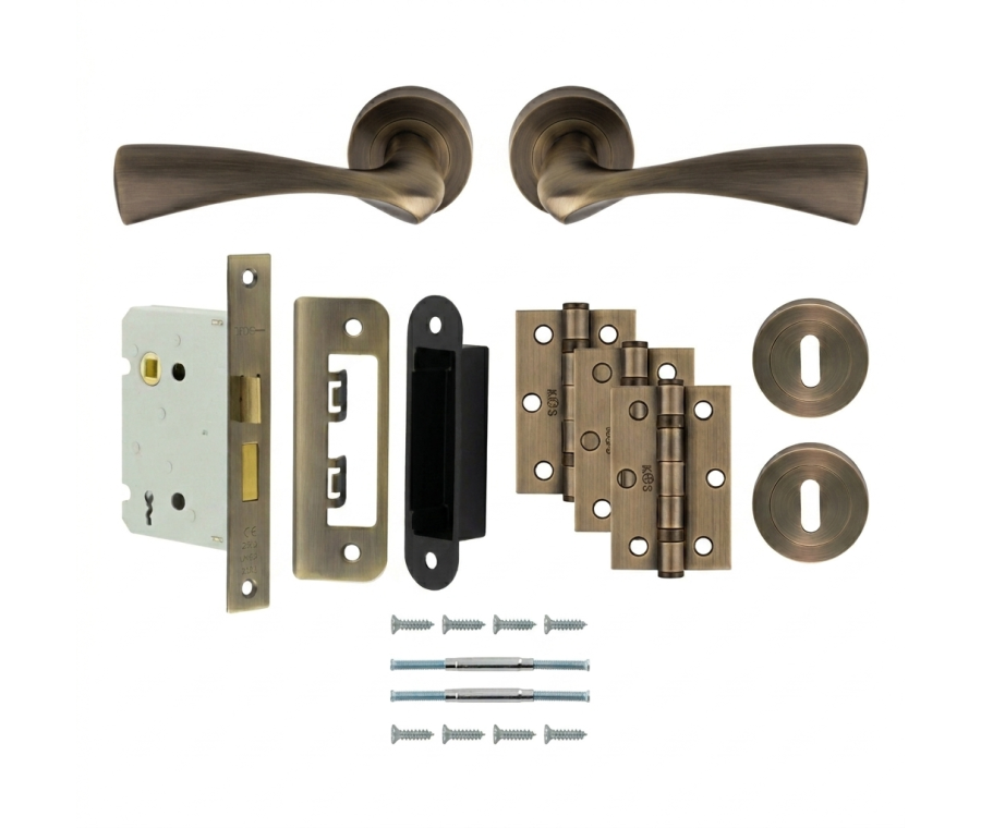 Antique Brass Sintra Lock Pack - Ultimate Door Pack