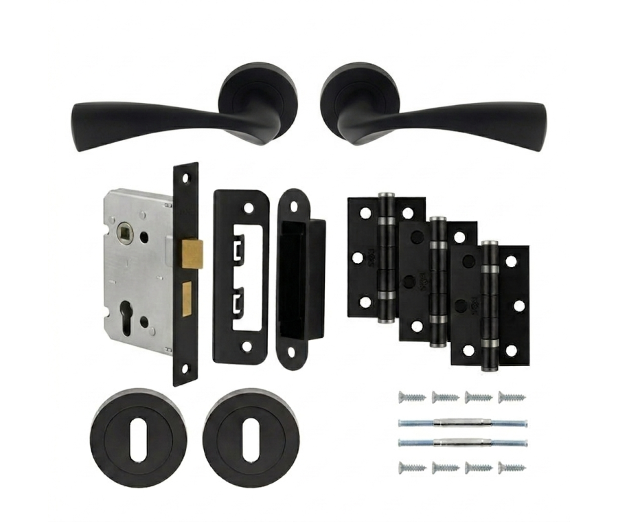 Matt Black Sintra Lock Pack - Ultimate Door Pack