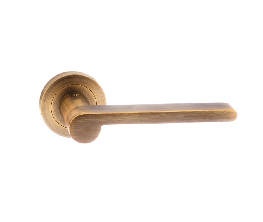 Set Antique Brass Darrio Lever  Door Handle | SPRO218AB