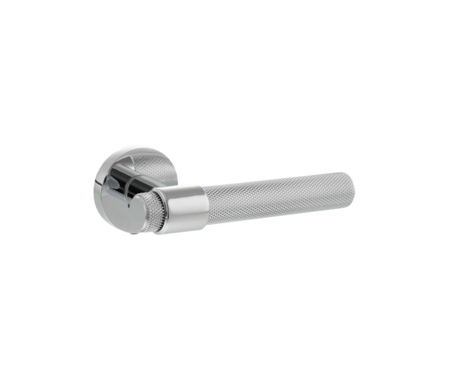 Set Polished Chrome Andretta Knurled Lever Handle | SPR160PC