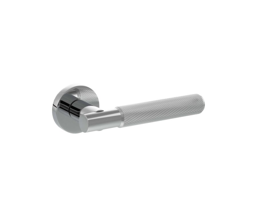Set Polished Chrome Rosarno Knurled Lever Handle | SPR170PC