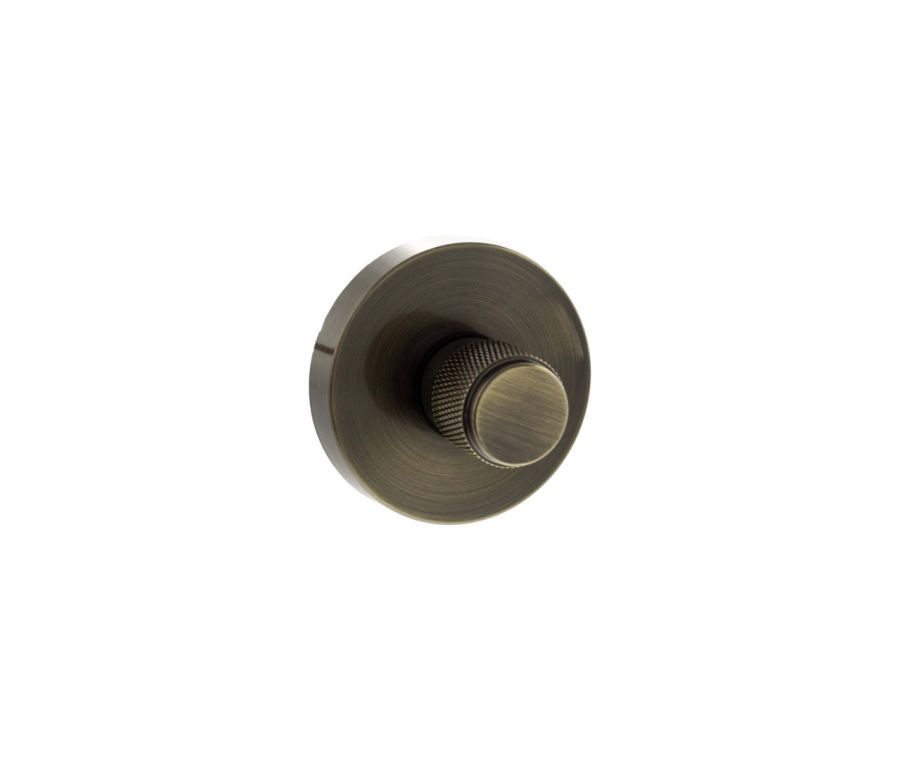 Senza Pari Antique Brass Knurled WC Turn & Release | SPRKWCAB