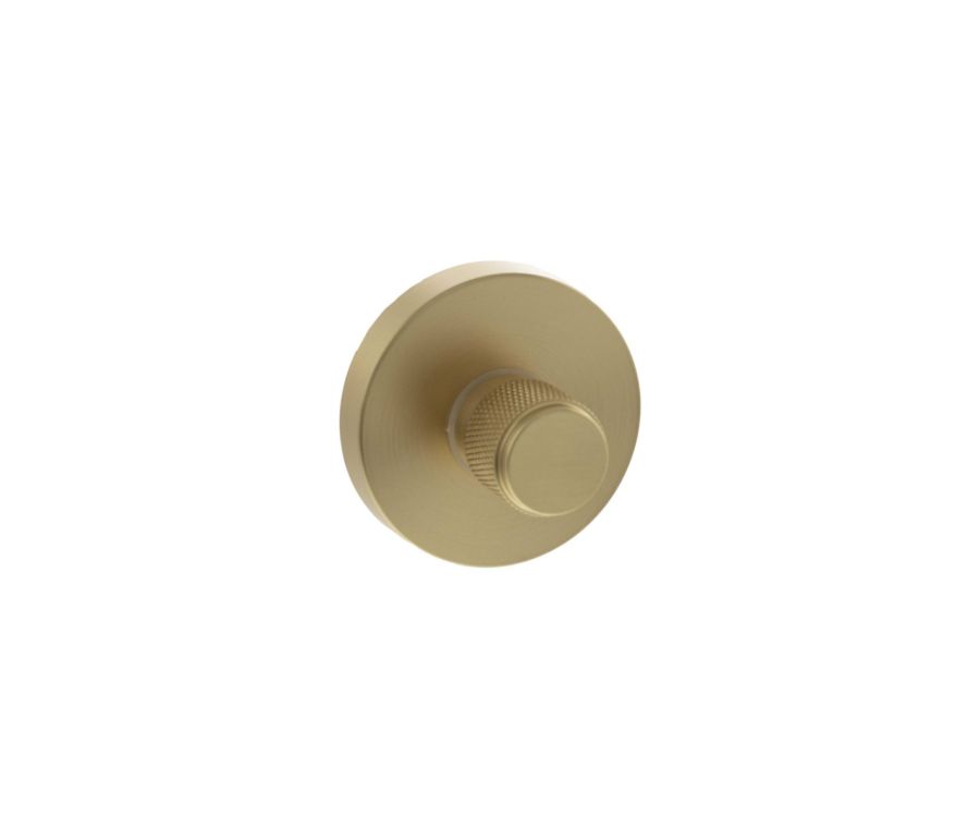 Senza Pari Satin Brass Knurled WC Turn & Release | SPRKWCSB