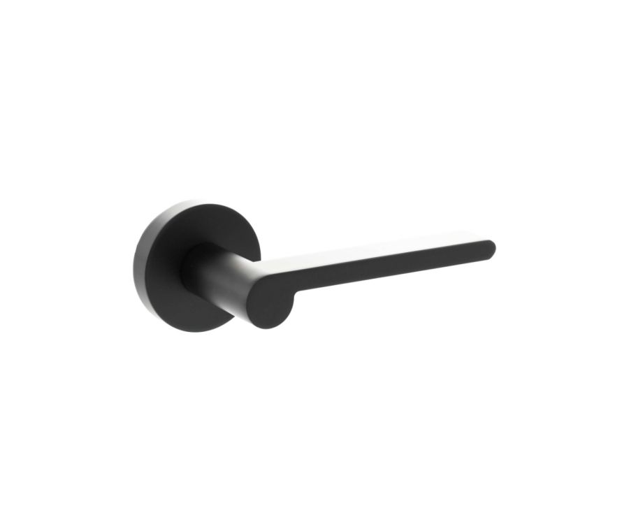Set Matt Black Darrio Lever  Door Handle | SPRO218MB