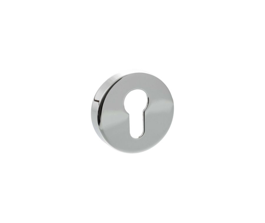 Senza Pari Polished Chrome Round Euro Escutcheon | SPROESCEPC