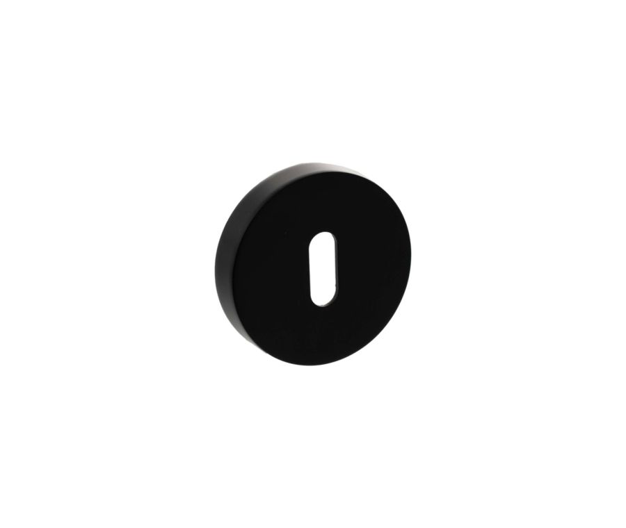 Senza Pari Matt Black Round Key Escutcheon | SPROESCKMB