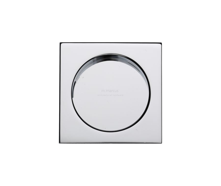 Polished Chrome Heritage Brass Square Flush Pull 55mm