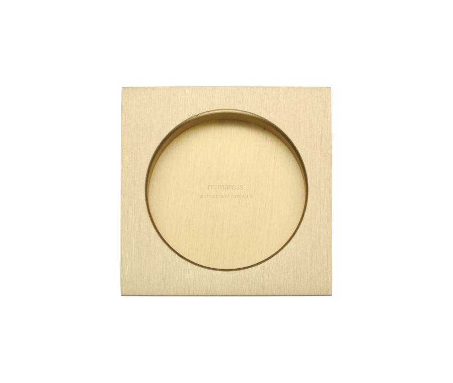 Satin Brass Heritage Brass Square Flush Pull 55mm