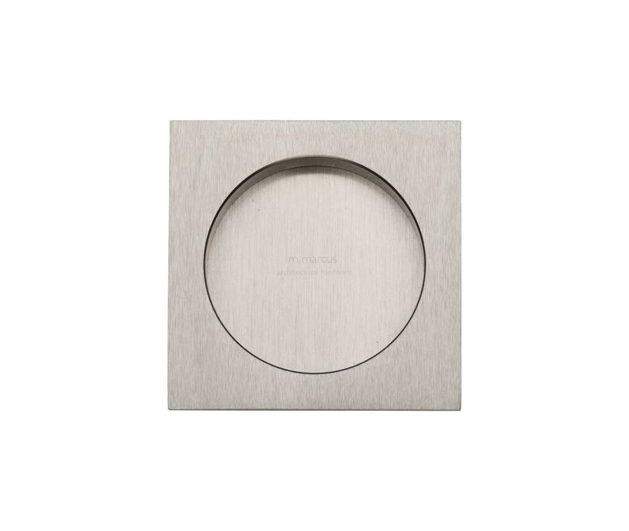 Satin Nickel Heritage Brass Square Flush Pull 55mm