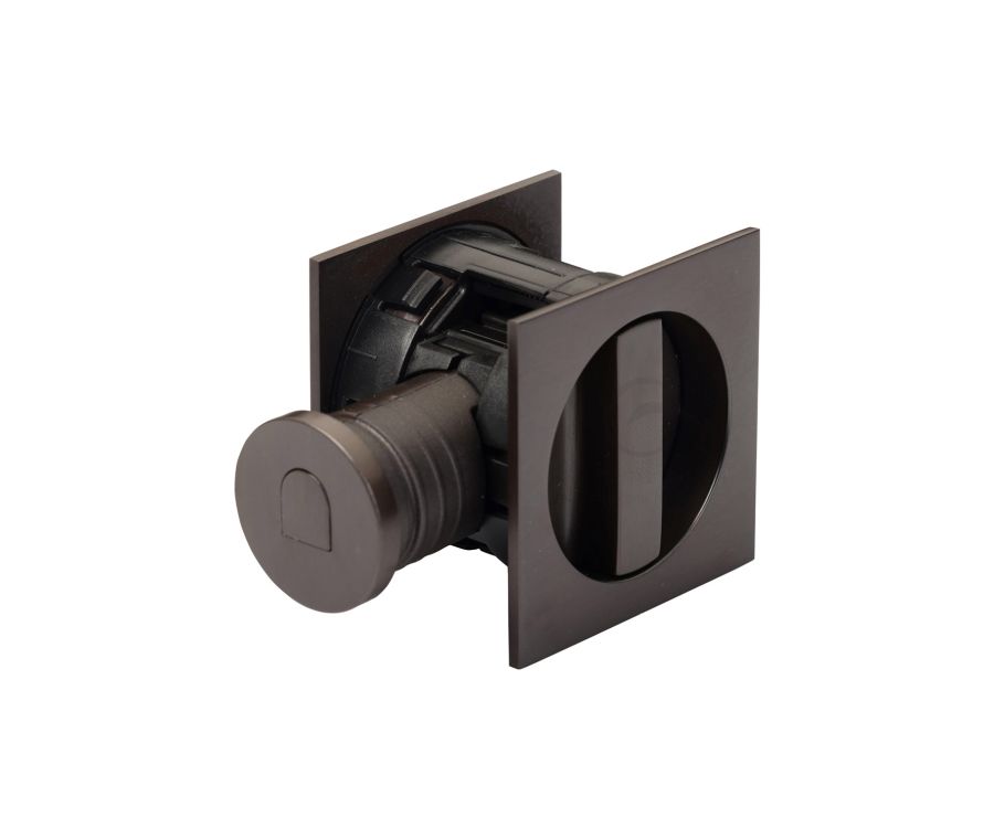 Matt Bronze Heritage Brass Tubular Lock with Square Privacy Turn & Release