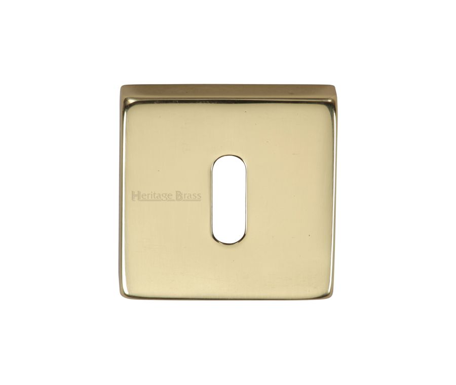 Polished Brass Standard Key Escutcheon Square - SQ5002
