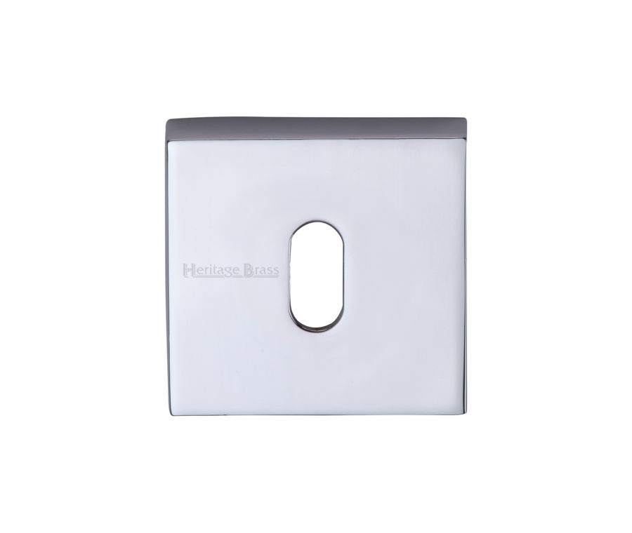 Polished Chrome Standard Key Escutcheon Square - SQ5002