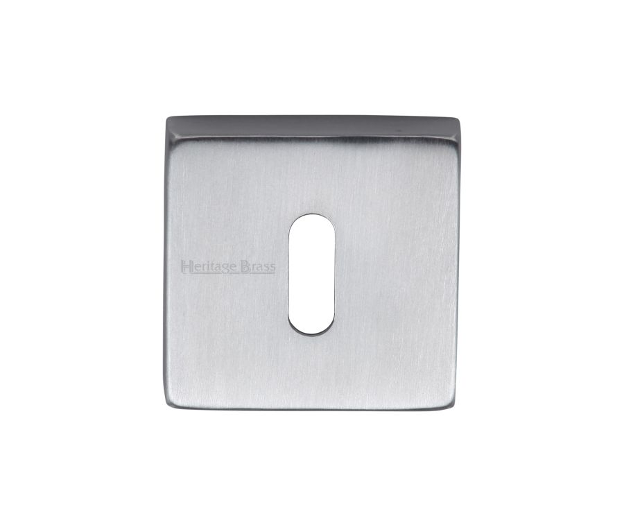 Satin Chrome Standard Key Escutcheon Square - SQ5002