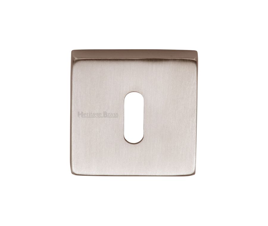 Satin Nickel Standard Key Escutcheon Square - SQ5002