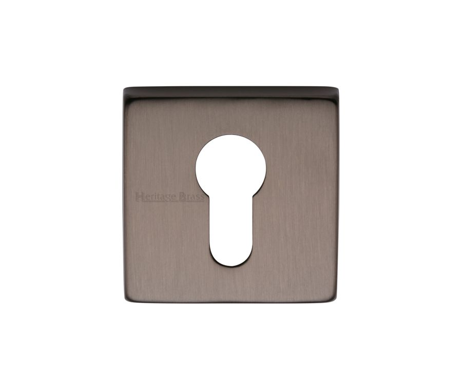 Matt Bronze Euro Profile Cylinder Escutcheon Square - SQ5004