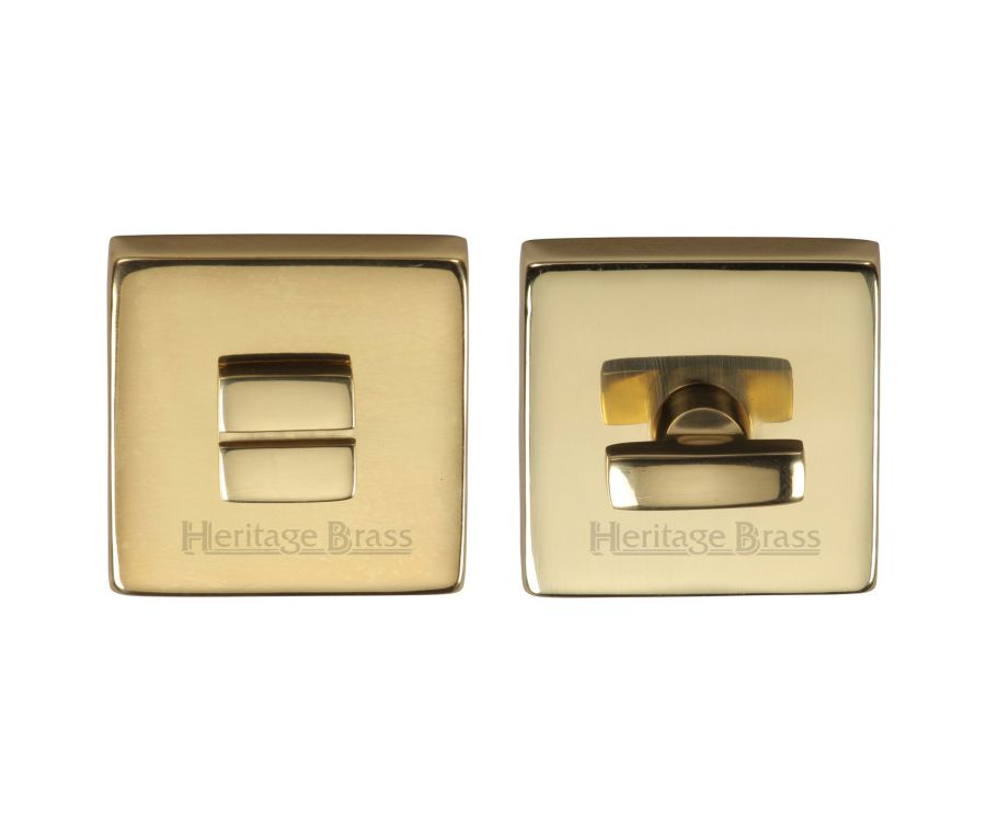 Polished Brass Square Bathroom Turn & Release - SQ5040