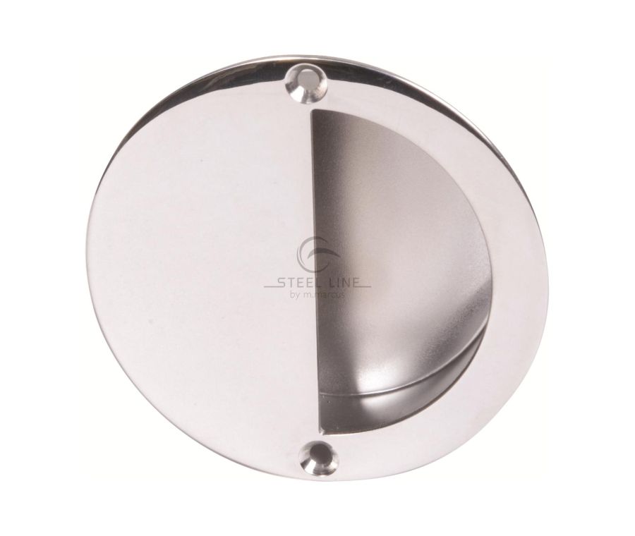 Polished Steel Heritage Brass SS-Flush Pull