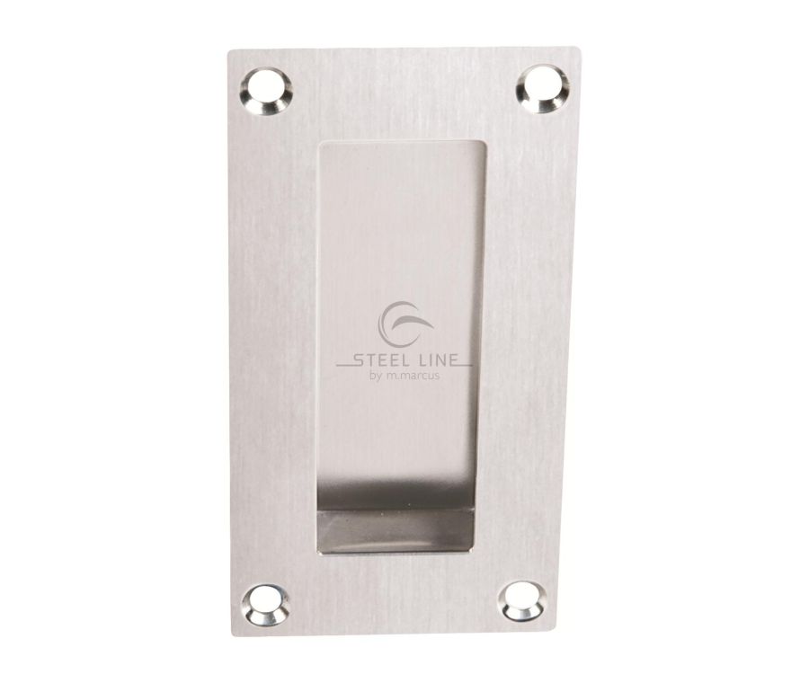 Satin Steel Heritage Brass SS-Flush Pull 102mm