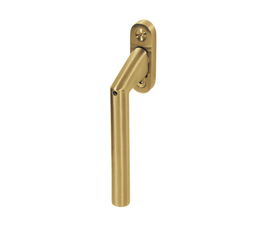 BLU Satin Brass Inline Angled Lockable Espagnolette Handle   |  SST100B-PSB
