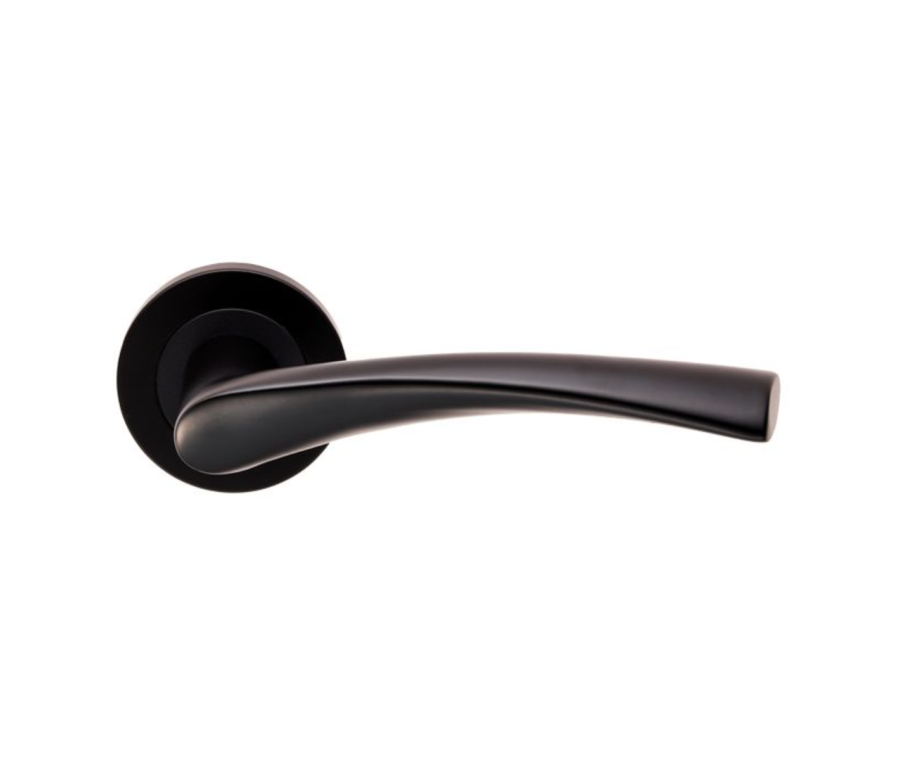 Set Matt Black SWL Breeze Lever on rose  | SWL1121MB