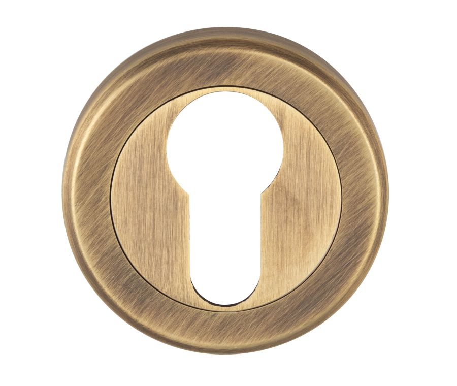 Antique Brass 51mm Euro Profile Key Escutcheon | SZM001AB