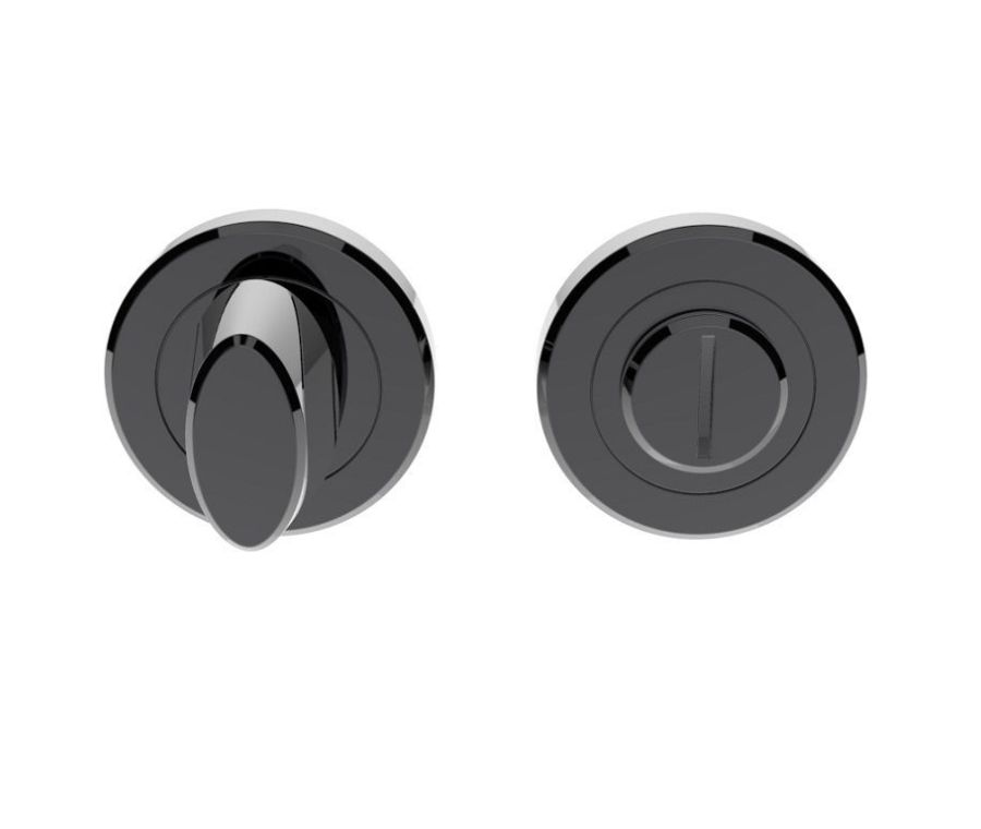 Carlisle Brass Black Nickel Thumbturn Snib & Release on rose | SZM004BN