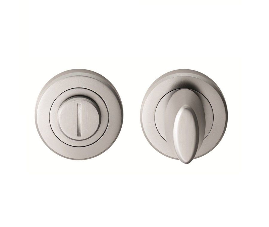 Carlisle Brass Satin Chrome Thumbturn Snib & Release on rose | SZM004SC