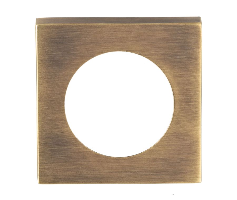 Carlisle Antique Brass Serozzetta Square Rose | SZMRSQAB