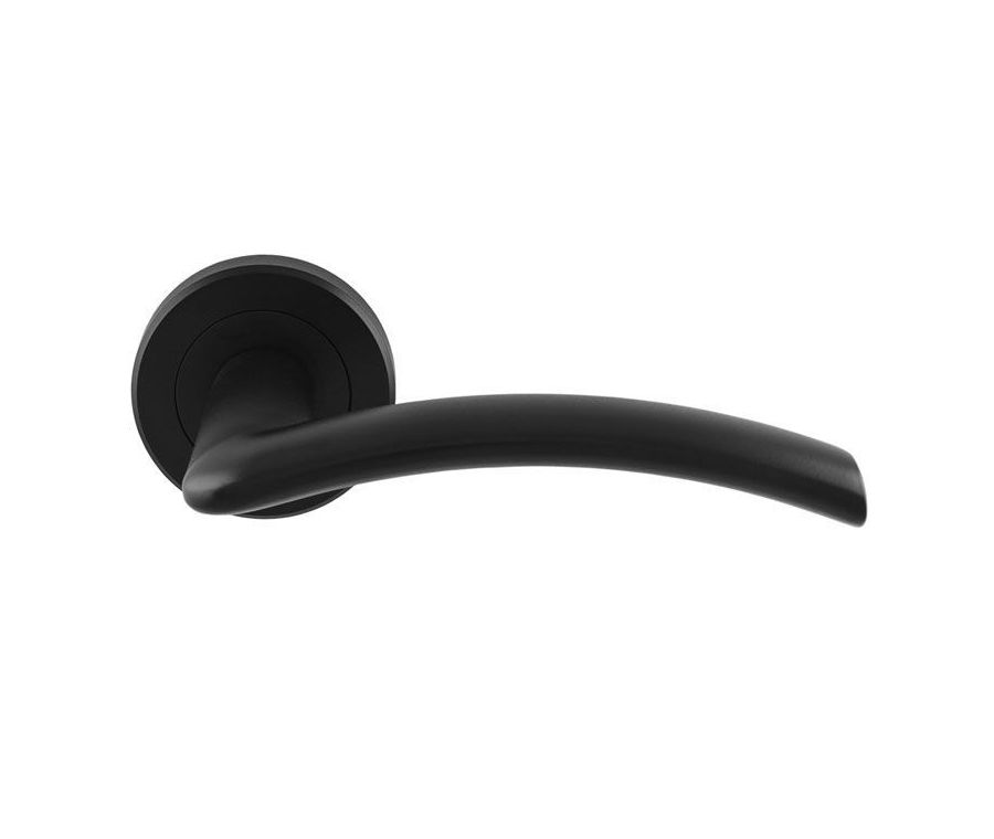 Carlisle Matt Black Serozzetta Trenta Lever on Rose | SZR030MB