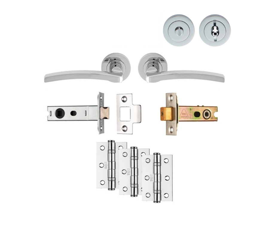 Polished Chrome Tavira Bathroom Pack - Ultimate Door Pack