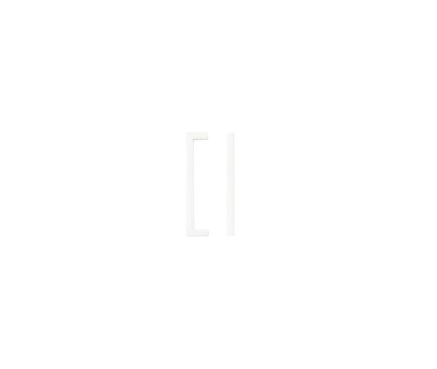 Matt White Square Block Cabinet Handle c/c 128mm | TDFPS-128-MW