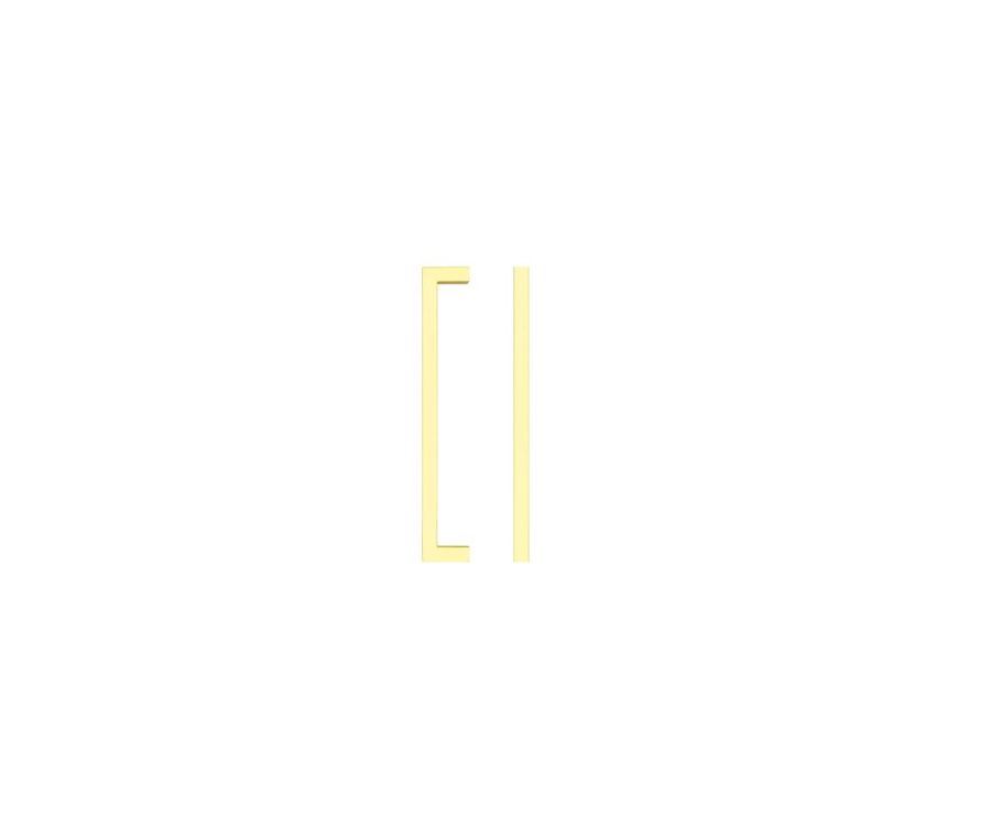 Brushed Gold Square Block Cabinet Handle c/c 160mm | TDFPS-160-BG