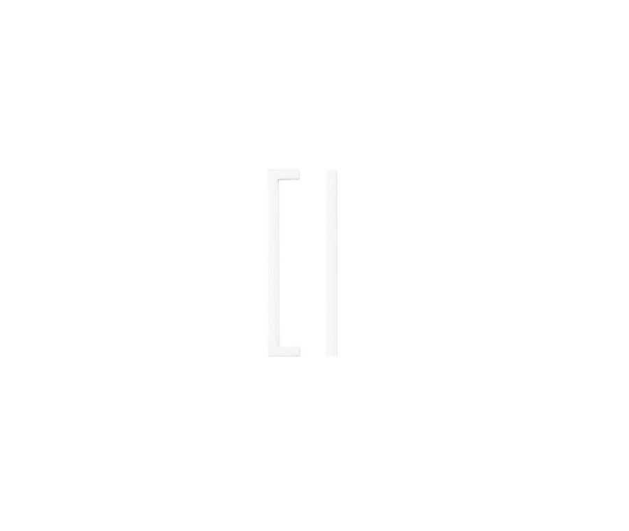 Matt White Square Block Cabinet Handle c/c 160mm | TDFPS-160-MW