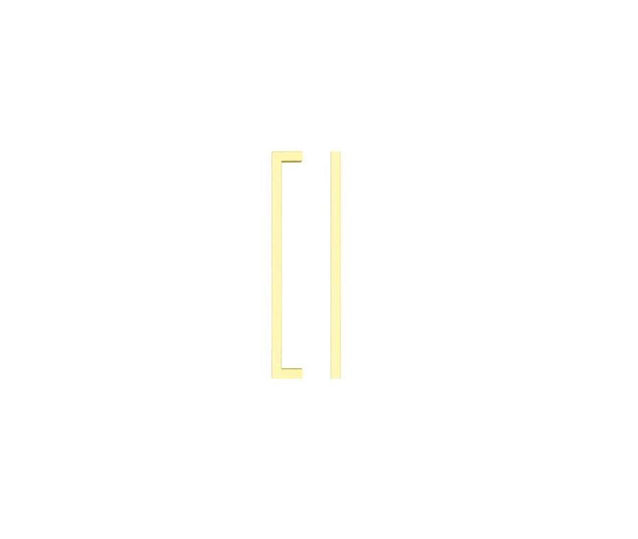 Brushed Gold Square Block Cabinet Handle c/c 192mm | TDFPS-192-BG