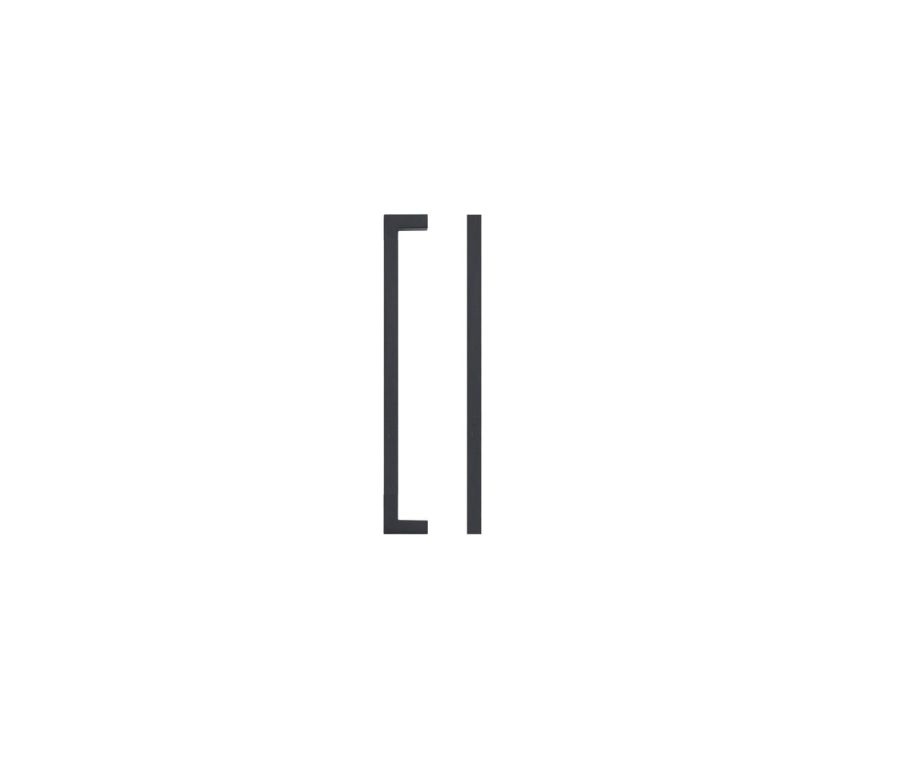 Matt Black Square Block Cabinet Handle c/c 192mm | TDFPS-192-MB