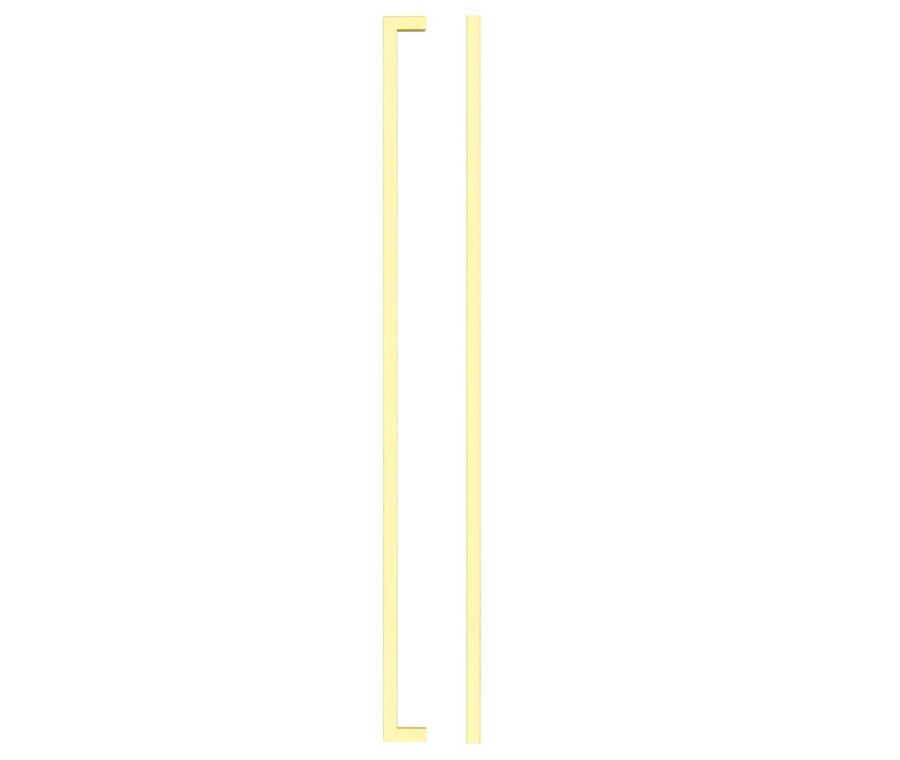 Brushed Gold Square Block Cabinet Handle c/c 448mm | TDFPS-448-BG