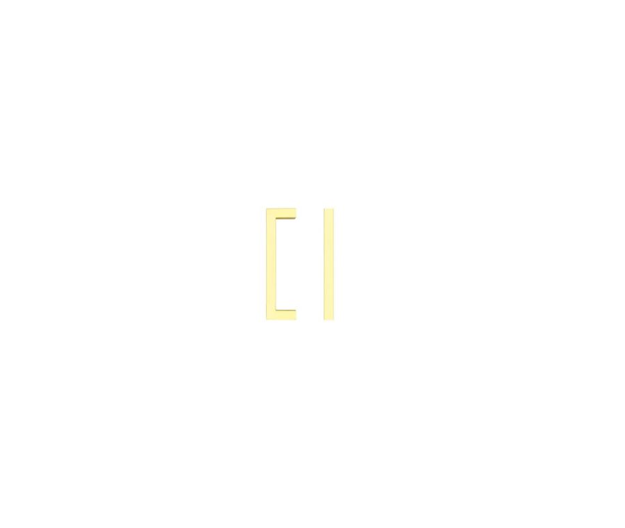 Brushed Gold Square Block Cabinet Handle c/c 96mm | TDFPS-96-BG