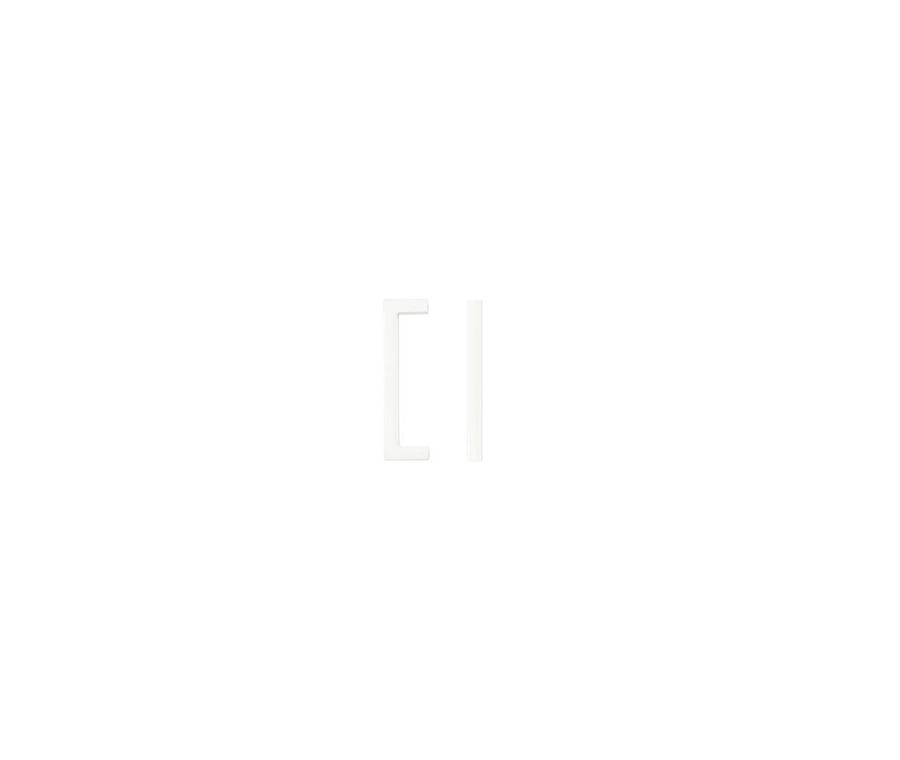 Matt White Square Block Cabinet Handle c/c 96mm | TDFPS-96-MW