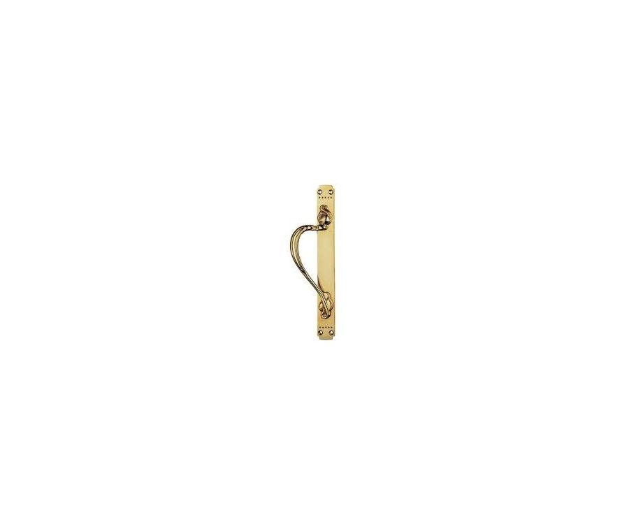 376x42mm Polished Brass Laurin Pull Handle - Left Hand