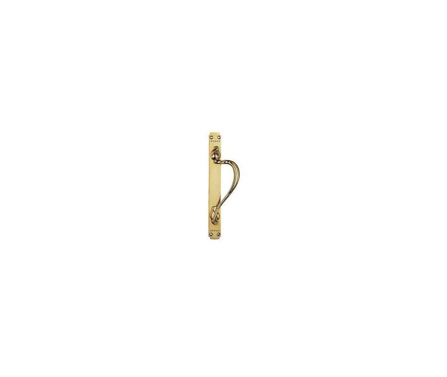 376x42mm Polished Brass Laurin Pull Handle - Right Hand