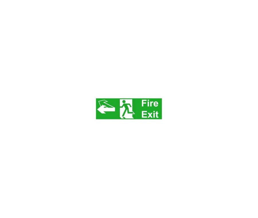 440x150mm Reversible Fire Exit/Running Man Arrow Left or Right Plastic