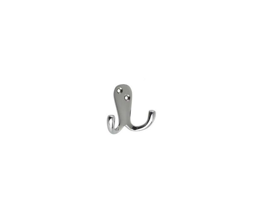 Satin Chrome Double Robe Hook | ZAB82SC