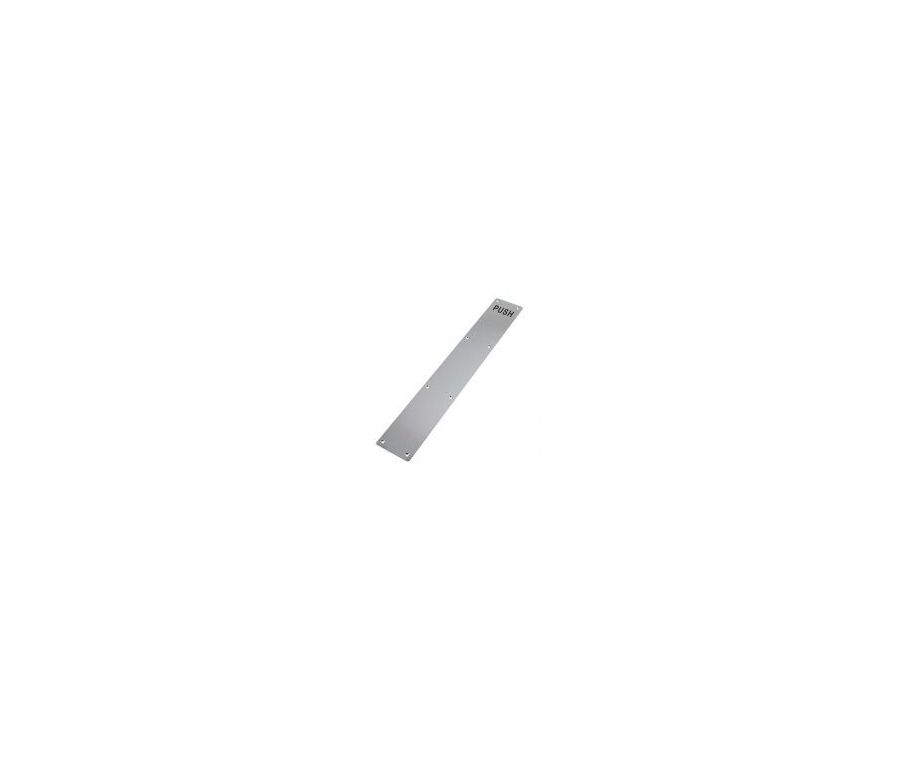 75x475mm Satin Stainless Steel Finger Plate engraved PUSH | ZAS30RCSS