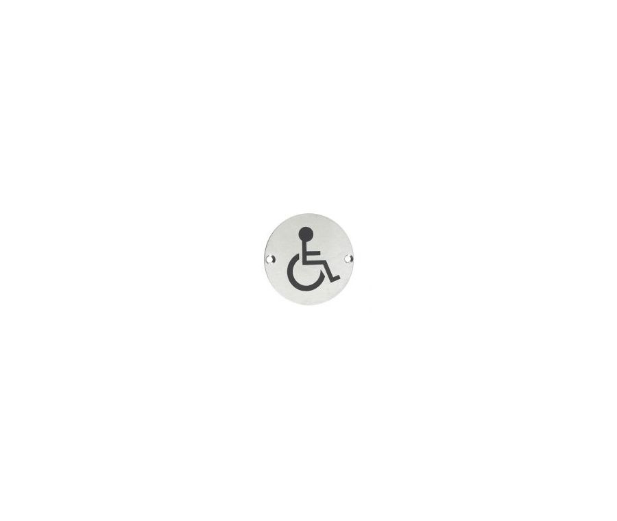 76mm Satin Stainless Steel Disabled Symbol | ZSS07SS